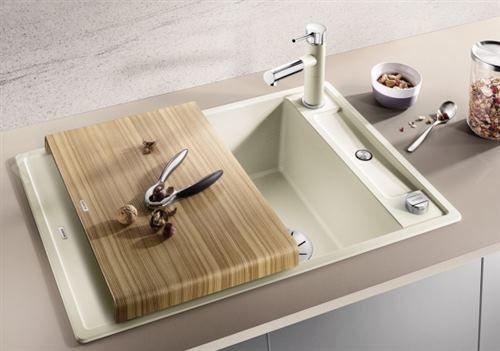 Blanco Axia III 45 S zlewozmywak 1 komora wpuszczana w blat z ociekaczem z drewnianą deską kolor antracyt 523173