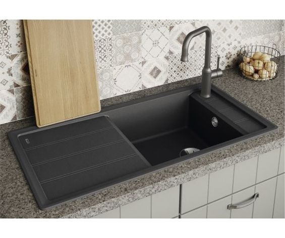 Blanco Faron XL 6 S zlewozmywak 1 komora wpuszczana w blat z ociekaczem bez korka kolor szarość skały 524804