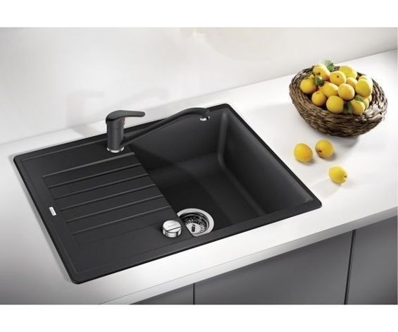 Blanco Zia 45 S Compact Silgranit PuraDur II zlewozmywak granitowy 1 komora z ociekaczem bez korka automatycznego kolor biały 524725