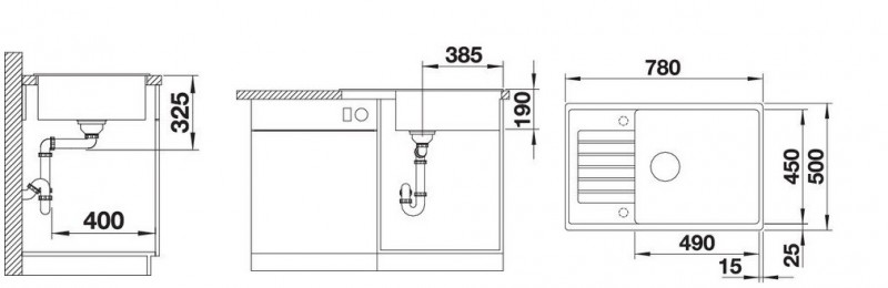 Blanco Zia XL 6 S Compact Silgranit PuraDur II zlewozmywak granitowy 1 komora z ociekaczem, z korkiem automatycznym kolor antracyt 523263