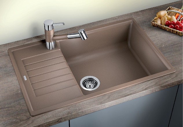 Blanco Zia XL 6 S Compact Silgranit PuraDur II zlewozmywak granitowy 1 komora z ociekaczem, bez korka automatycznego kolor antracyt 523273