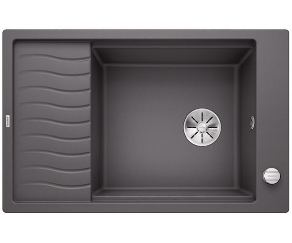 Blanco Elon XL 6 S zlewozmywak granitowy 1 komora z ociekaczem i kratką wpuszczany w blat kolor szarość skały 524835