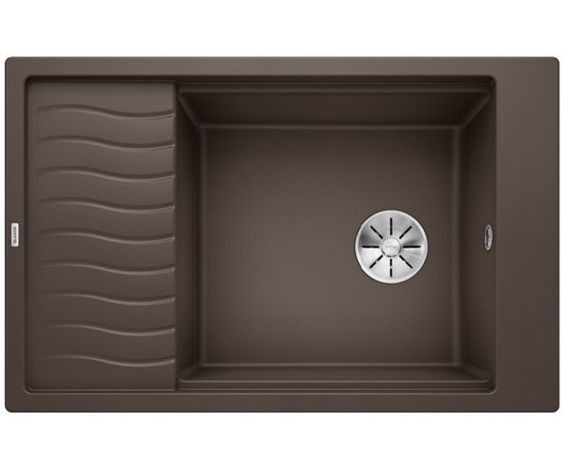 Blanco Elon XL 6 S zlewozmywak granitowy 1 komora z ociekaczem i kratką bez korka wpuszczany w blat kolor kawowy 524853
