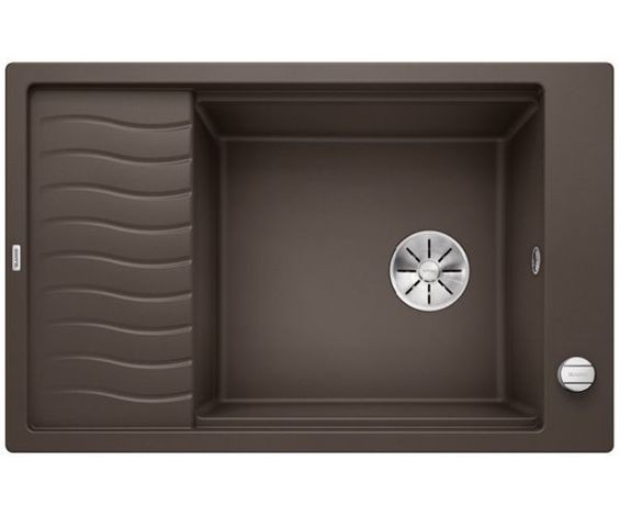 Blanco Elon XL 6 S zlewozmywak granitowy 1 komora z ociekaczem i kratką wpuszczany w blat kolor kawowy 524843