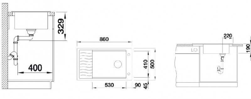 Blanco Elon XL 8 S zlewozmywak granitowy 1 komora z ociekaczem i kratką bez korka wpuszczany w blat kolor biały 524874