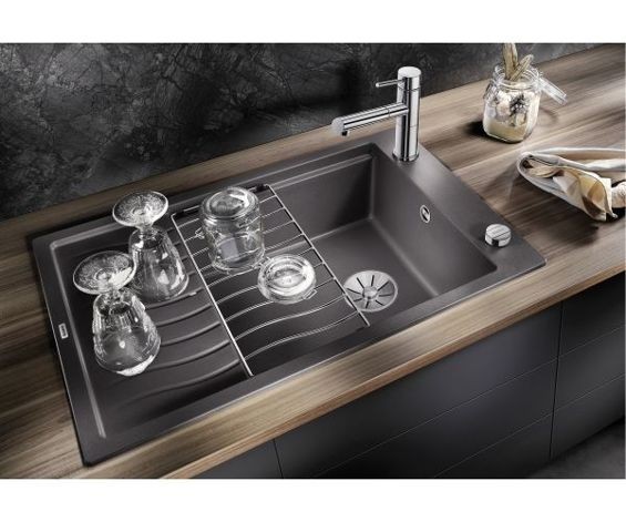 Blanco Elon XL 6 S zlewozmywak granitowy 1 komora z ociekaczem i kratką wpuszczany w blat kolor tartufo 524841