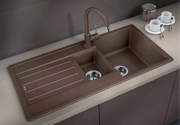 Blanco Legra 6 S Silgranit PuraDur II zlewozmywak granitowy 1,5 komory kolor kawowy 522212