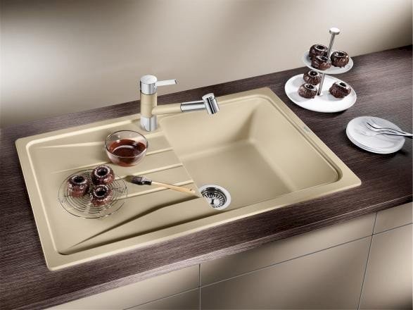 Blanco Sona 5 S zlewozmywak 1 komora wpuszczana w blat z ociekaczem granit kolor tartufo 519678