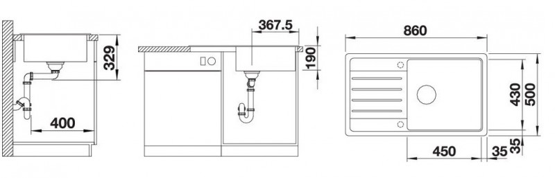 Blanco Legra XL 6 S Silgranit PuraDur II zlewozmywak granitowy 1 komora z ociekaczem kolor antracyt 523326