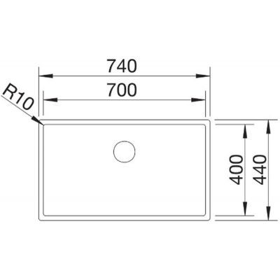 Blanco Claron 700-U zlewozmywak komora podwieszana stal szlachetna gładka 523387