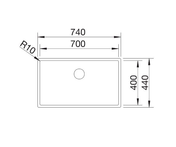 Blanco Claron 700-IF zlewozmywak komora wpuszczana lub na równi z blatem stal szlachetna gładka 523391