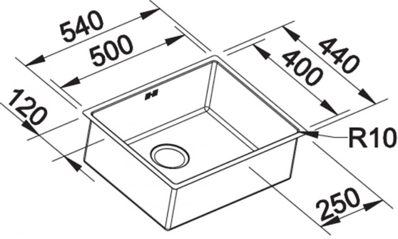 Blanco Claron 500-U zlewozmywak komora podwieszana stal szlachetna gładka 523386
