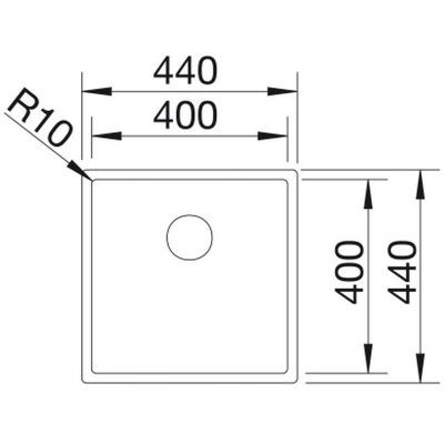 Blanco Claron 400-U zlewozmywak komora podwieszana stal szlachetna gładka 521573