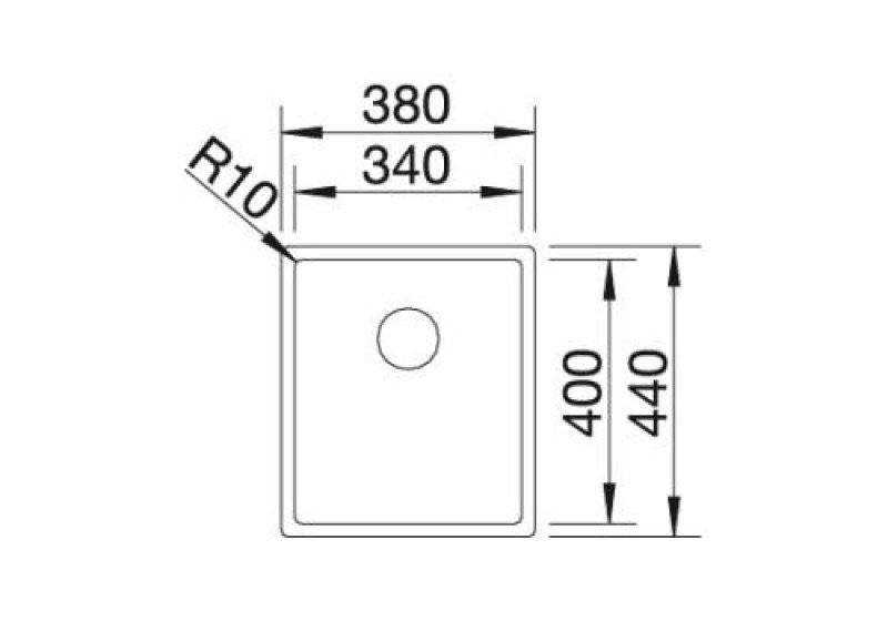 Blanco Claron 340-U zlewozmywak komora podwieszana stal szlachetna gładka 521571