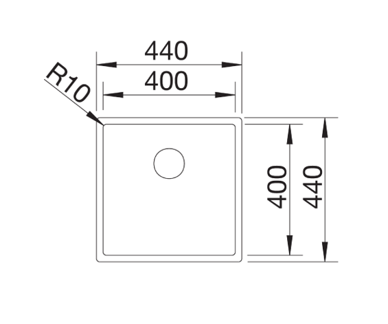 Blanco Claron 400-IF zlewozmywak komora wpuszczana w blat lub na równi z blatem szlachetna gładka 523389