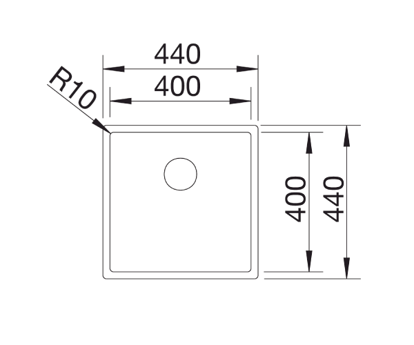 Blanco Claron 400-U zlewozmywak komora podwieszana stal szlachetna gładka 523385