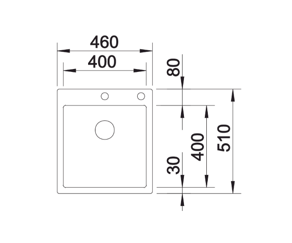 Blanco Claron 400-IF/A zlewozmywak komora wpuszczana lub na równi z blatem stal szlachetna gładka 523392
