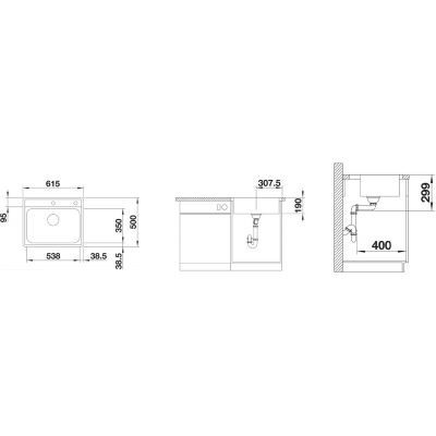 Blanco Lemis 6-IF zlewozmywak 1 komora bez ociekacza wpuszczana w blat lub na równi bez korka stal szlachetna 525108