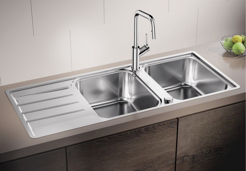 Blanco Lemis 8 S-IF zlewozmywak 2 komory wpuszczane w blat lub na równi bez korka stal szlachetna 523036