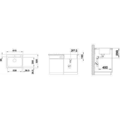 Blanco Lemis 6-IF zlewozmywak 1 komora bez ociekacza wpuszczana w blat lub na równi stal szlachetna 525109