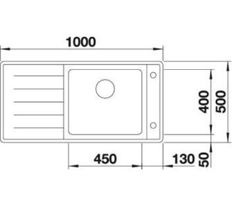 Blanco Adano XL 6 S-IF zlewozmywak 1 komora z ociekaczem prawa wpuszczana w blat lub na równi z blatem stal szlachetna 522999