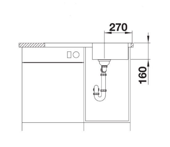 Blanco Lantos 45 S-IF Salto zlewozmywak 1 komora z ociekaczem stal szlachetna szczotkowana 519707