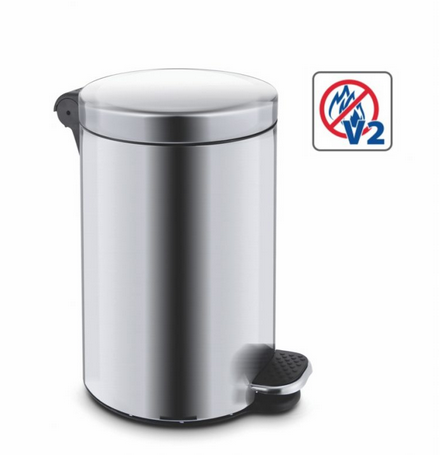 Stella pojemnik na odpadki 5 L podwyższona niepalność stal satyna 20005N-SB