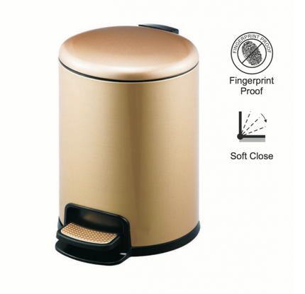 Stella pojemnik Premium na odpadki 8 L stal nierdzewna złoty 2020108-G