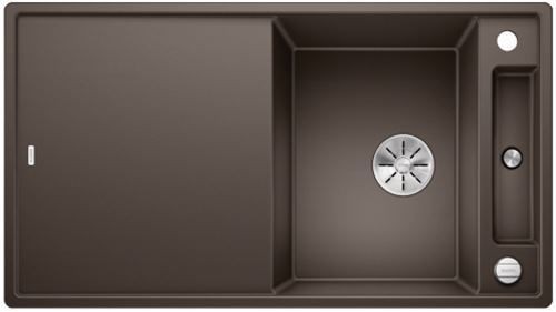 Blanco Axia III 5 S zlewozmywak 1 komora wpuszczana w blat z ociekaczem z drewnianą deską kolor kawowy 523214