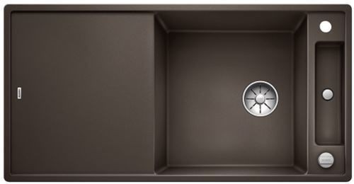 Blanco Axia III XL 6 S zlewozmywak 1 komora wpuszczana w blat z ociekaczem ze szklaną deską kolor kawowy 523519