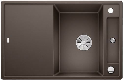 Blanco Axia III 45 S zlewozmywak 1 komora wpuszczana w blat z ociekaczem z drewnianą deską kolor kawowy 523182