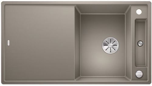 Blanco Axia III 5 S zlewozmywak 1 komora wpuszczana w blat z ociekaczem z drewnianą deską kolor tartufo 523212