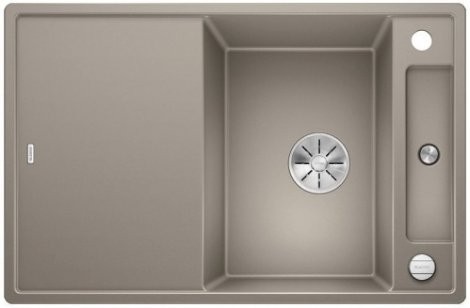 Blanco Axia III 45 S zlewozmywak 1 komora wpuszczana w blat z ociekaczem z drewnianą deską kolor tartufo 523180