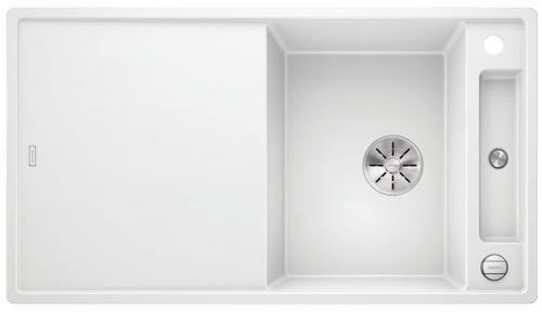 Blanco Axia III 5 S zlewozmywak 1 komora wpuszczana w blat z ociekaczem ze szklaną deską kolor biały 523219