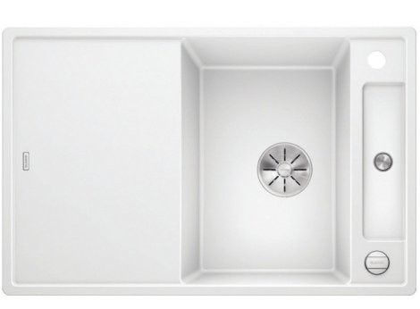 Blanco Axia III 45 S zlewozmywak 1 komora wpuszczana w blat z ociekaczem z drewnianą deską kolor biały 523177