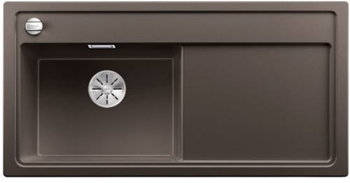 Blanco Zenar XL 6 S zlewozmywak 1 komora lewa wpuszczana w blat z ociekaczem z korkiem automatycznym kolor kawowy 524011