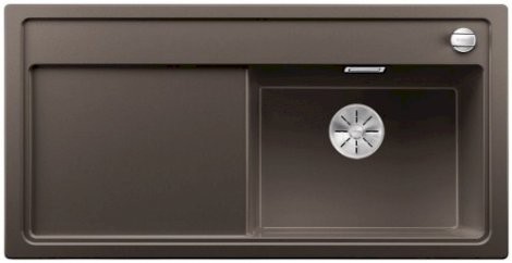 Blanco Zenar XL 6 S zlewozmywak 1 komora prawa wpuszczana w blat z ociekaczem z korkiem automatycznym kolor kawowy 523973