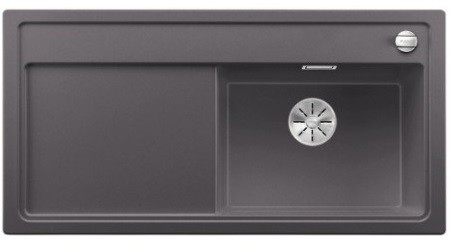 Blanco Zenar XL 6 S zlewozmywak 1 komora prawa wpuszczana w blat z ociekaczem z korkiem automatycznym kolor szarość skały 523965