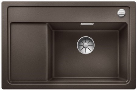Blanco Zenar XL 6 S Compact zlewozmywak 1 komora prawa wpuszczana w blat z ociekaczem z korkiem automatycznym kolor kawowy 523784