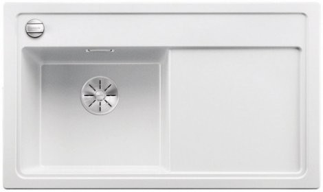 Blanco Zenar 45 S zlewozmywak 1 komora lewa wpuszczana w blat z ociekaczem z korkiem automatycznym kolor biały 523854