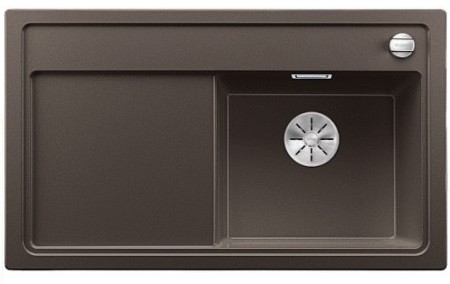 Blanco Zenar 45 S zlewozmywak 1 komora prawa wpuszczana w blat z ociekaczem z korkiem automatycznym kolor kawowy 523798