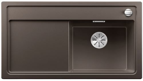 Blanco Zenar 5 S zlewozmywak 1 komora prawa wpuszczana w blat z ociekaczem z korkiem automatycznym kolor kawowy 523943