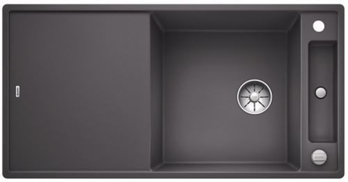 Blanco Axia III XL 6 S zlewozmywak 1 komora wpuszczana w blat z ociekaczem ze szklaną deską kolor szarość skały 523511