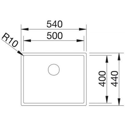 Blanco Claron 500-U zlewozmywak komora podwieszana stal szlachetna gładka 521577