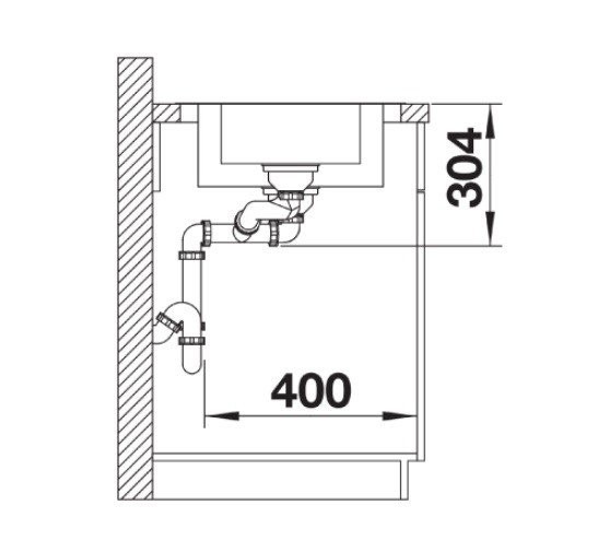 Blanco Dinas 6 S zlewozmywak 1,5 komory z ociekaczem bez korka stal szlachetna szczotkowana 523375