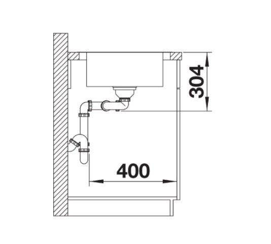 Blanco Dinas 8 S zlewozmywak 2 komory z ociekaczem bez korka stal szlachetna szczotkowana 523376