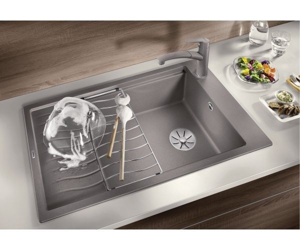 Blanco Elon XL 8 S zlewozmywak granitowy 1 komora z ociekaczem i kratką bez korka wpuszczany w blat kolor kawowy 524879