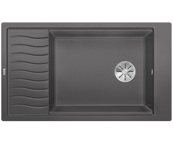 Blanco Elon XL 8 S zlewozmywak granitowy 1 komora z ociekaczem i kratką bez korka wpuszczany w blat kolor szarość skały 524871