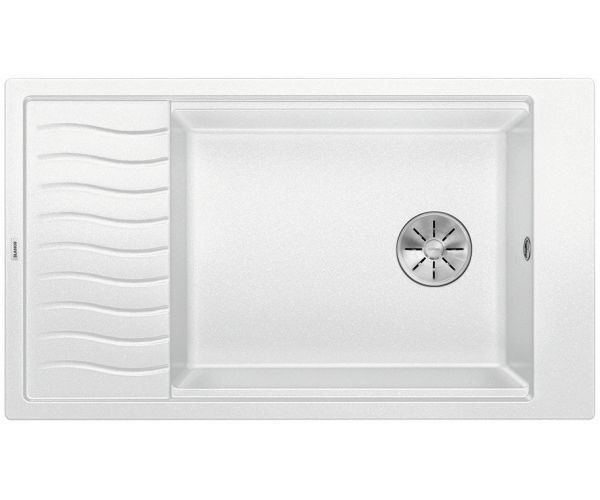 Blanco Elon XL 8 S zlewozmywak granitowy 1 komora z ociekaczem i kratką bez korka wpuszczany w blat kolor biały 524874