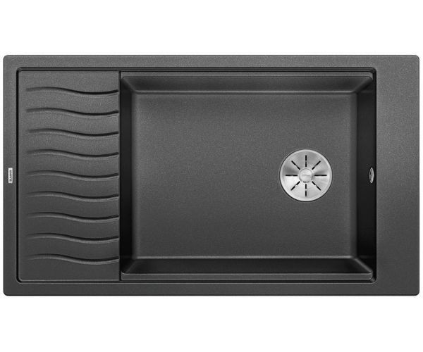 Blanco Elon XL 8 S zlewozmywak granitowy 1 komora z ociekaczem i kratką bez korka wpuszczany w blat kolor antracyt 524870